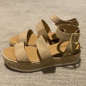 Platform Ankle Sandals - Size 6